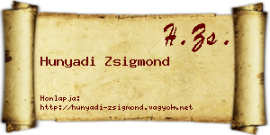 Hunyadi Zsigmond névjegykártya